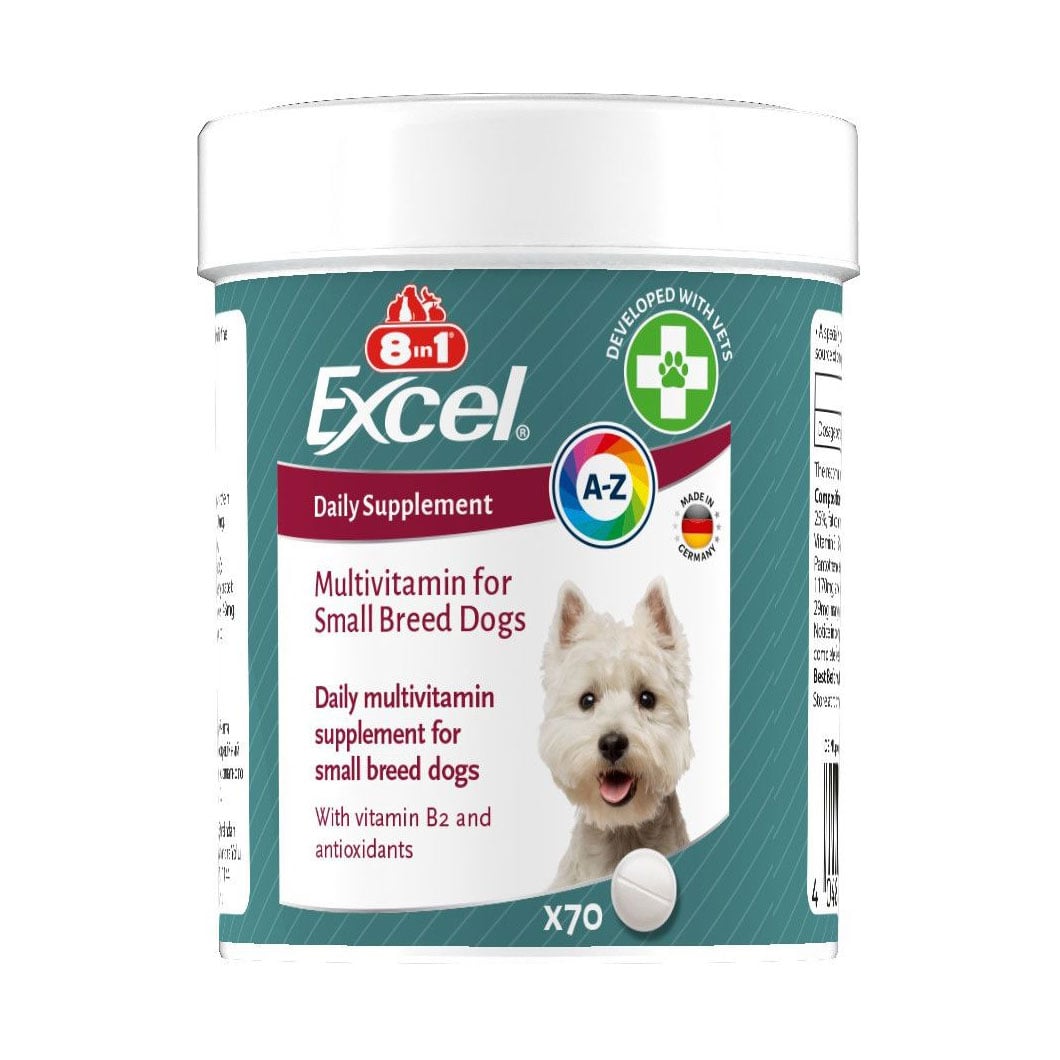 Мультивітаміни для собак дрібних порід 8in1 Excel Multivitamin Small Breed, 70 шт